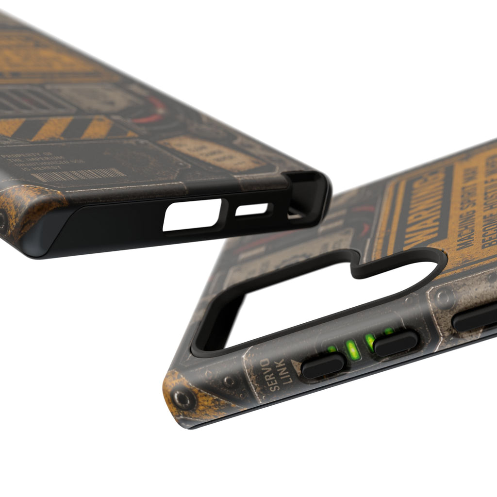 Machine Spirit Warning Phone Case | Grimdark Sci-Fi Design