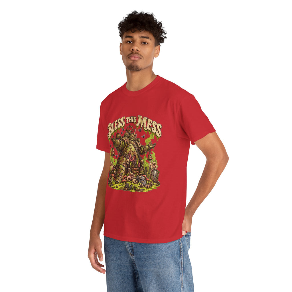 Bless This Mess Grimdark Warrior T-Shirt | Funny Fantasy Wargaming Tee