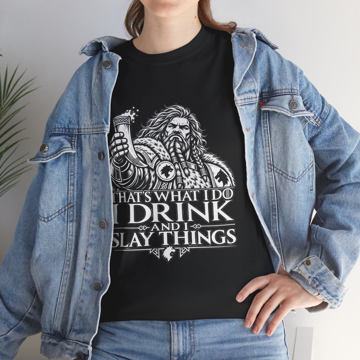 I Drink, I Slay Things Shirt – Space Wolf Humor & Tabletop Gaming Tee