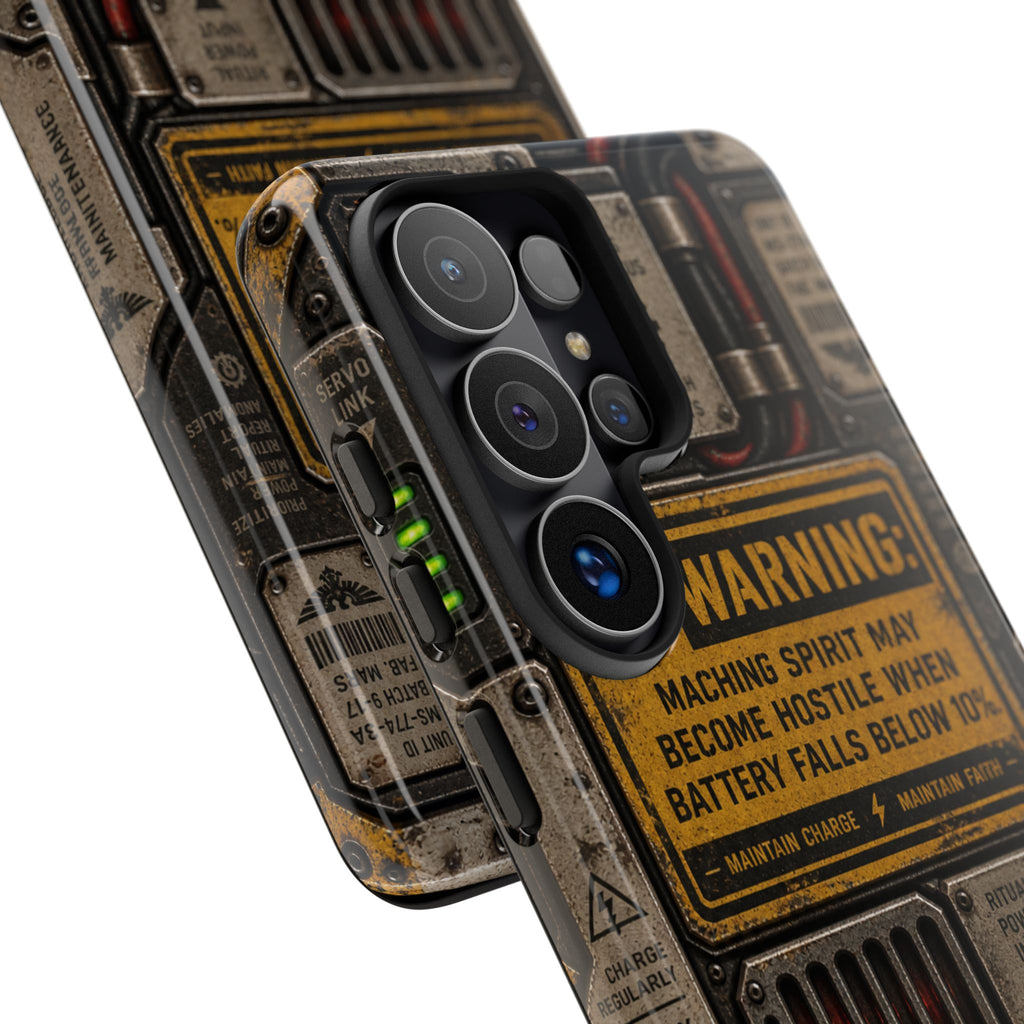 Machine Spirit Warning Phone Case | Grimdark Sci-Fi Design