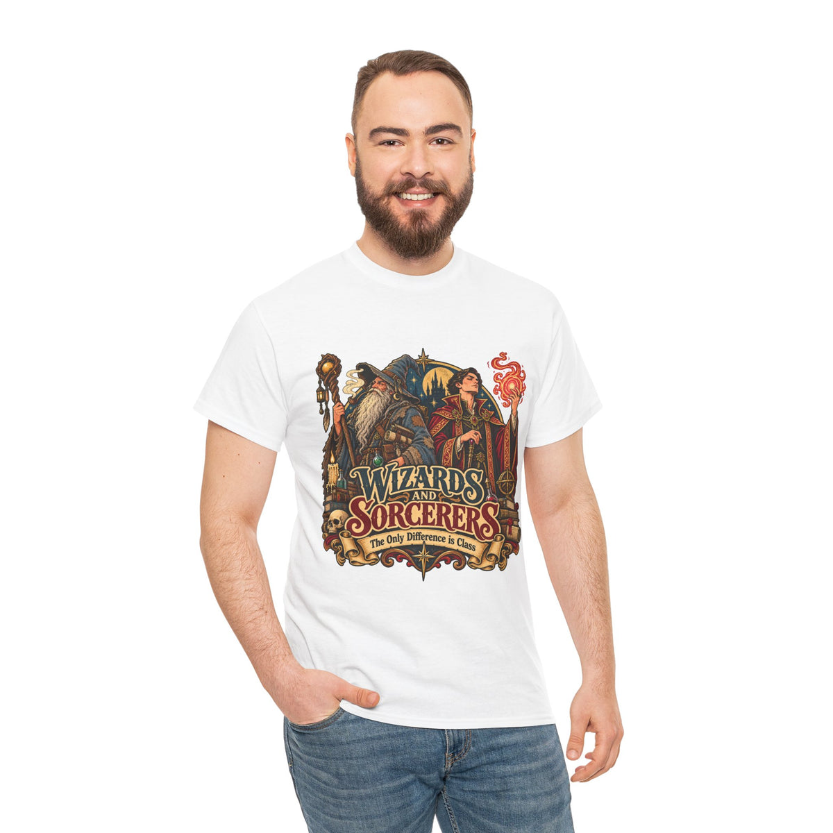 Wizards & Sorcerers RPG T-Shirt | The Only Difference Is Class