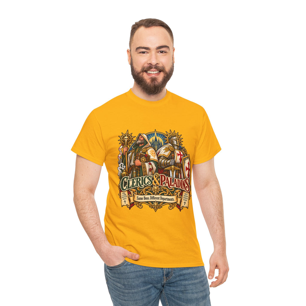 Clerics & Paladins RPG Tee | Same Boss, Different Departments