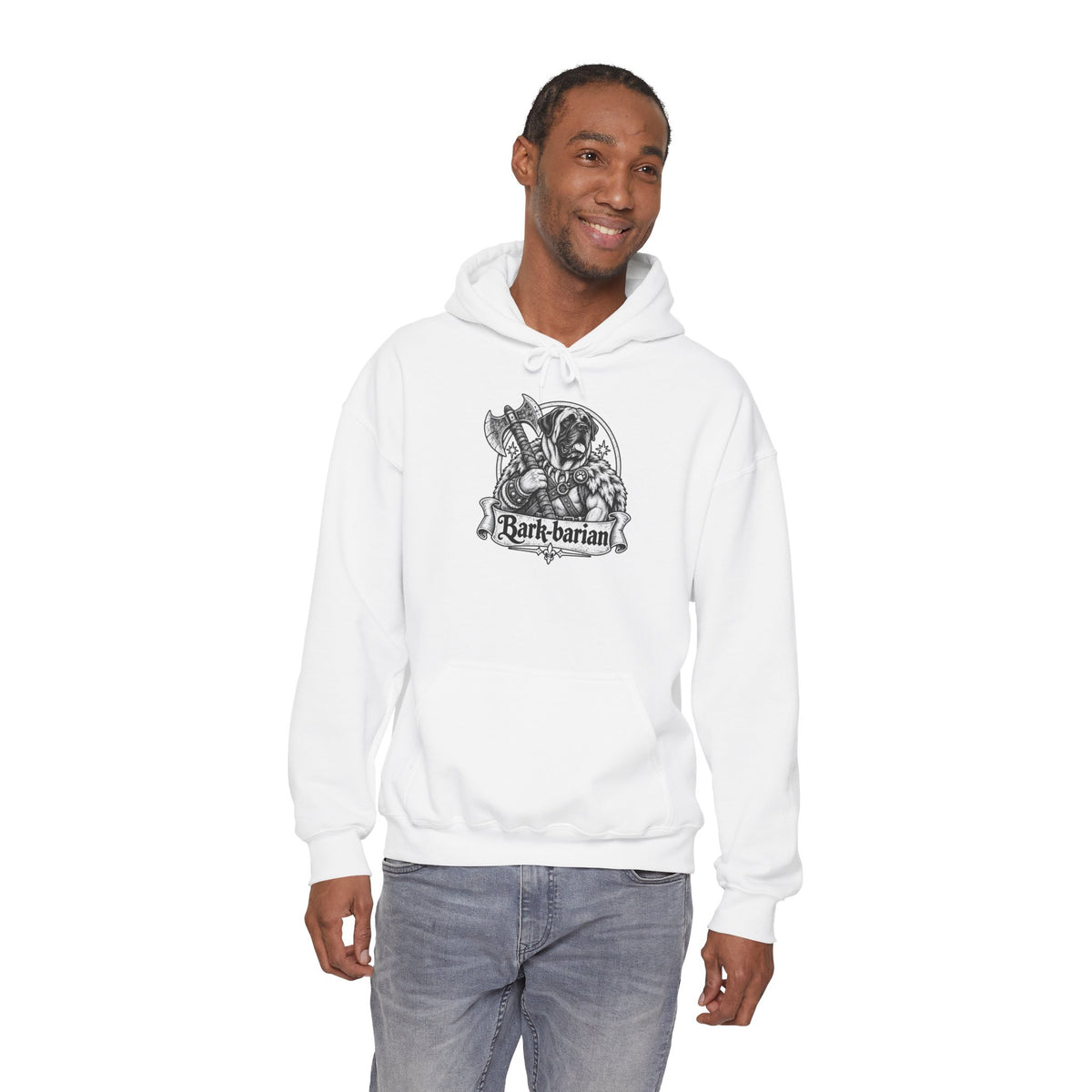 Bark-barian Dog Hoodie – Barbarian Fantasy RPG Pullover