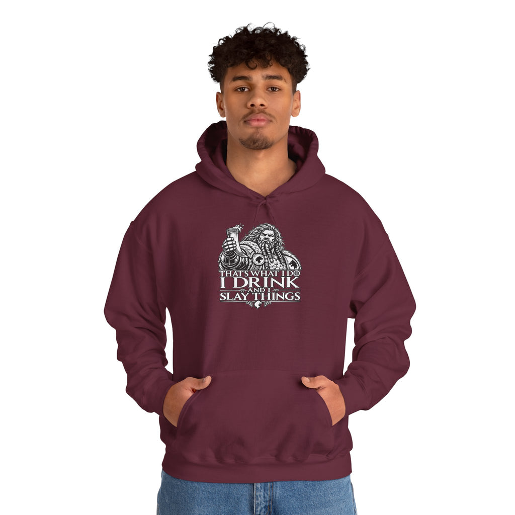 I Drink and I Know Things Hoodie | Grimdark Warhammer Inspired Space Wolves Gaming Pullover