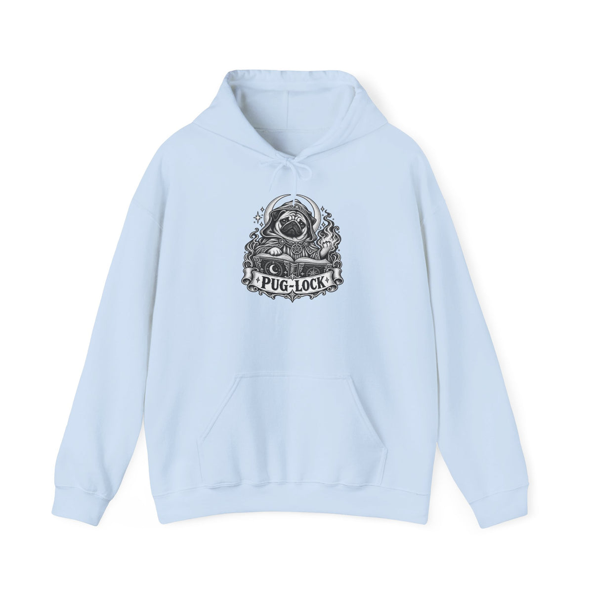 Pug-lock Dog Hoodie – Warlock Fantasy RPG Pullover