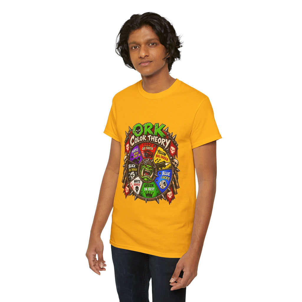 Green-Skin Color Theory T-Shirt – Funny Tabletop Wargaming Tee | Ork Fantasy Sci-Fi Gamer Shirt