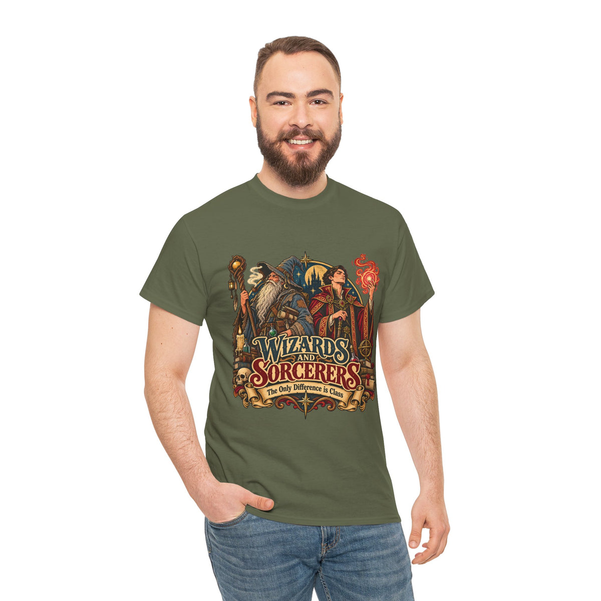 Wizards & Sorcerers RPG T-Shirt | The Only Difference Is Class