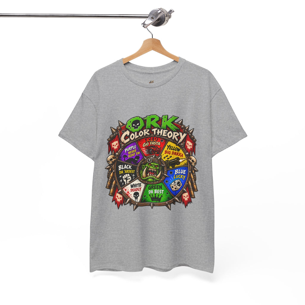 Green-Skin Color Theory T-Shirt – Funny Tabletop Wargaming Tee | Ork Fantasy Sci-Fi Gamer Shirt