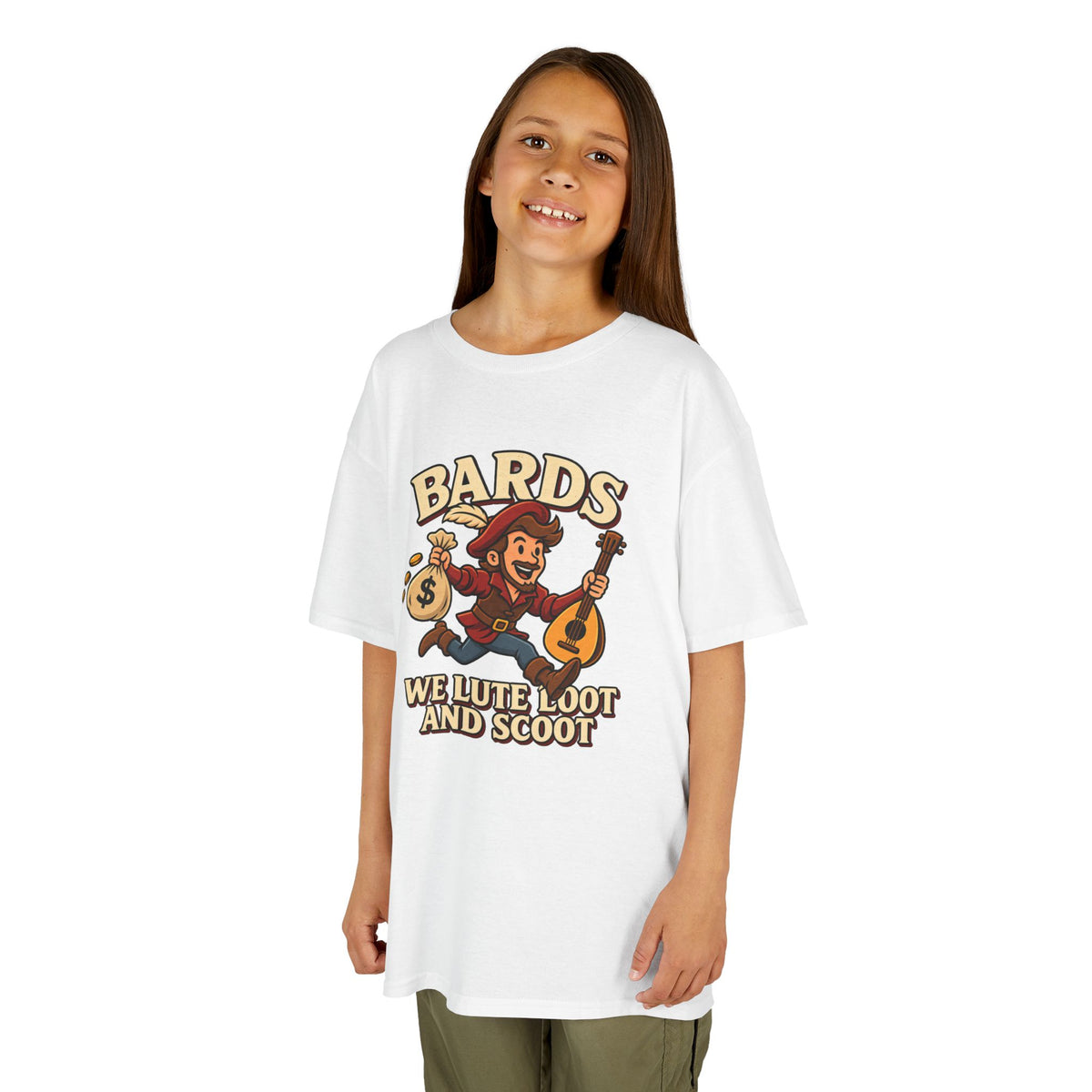 Kids Bard T-Shirt | Lute, Loot & Scoot Fantasy Music Tee