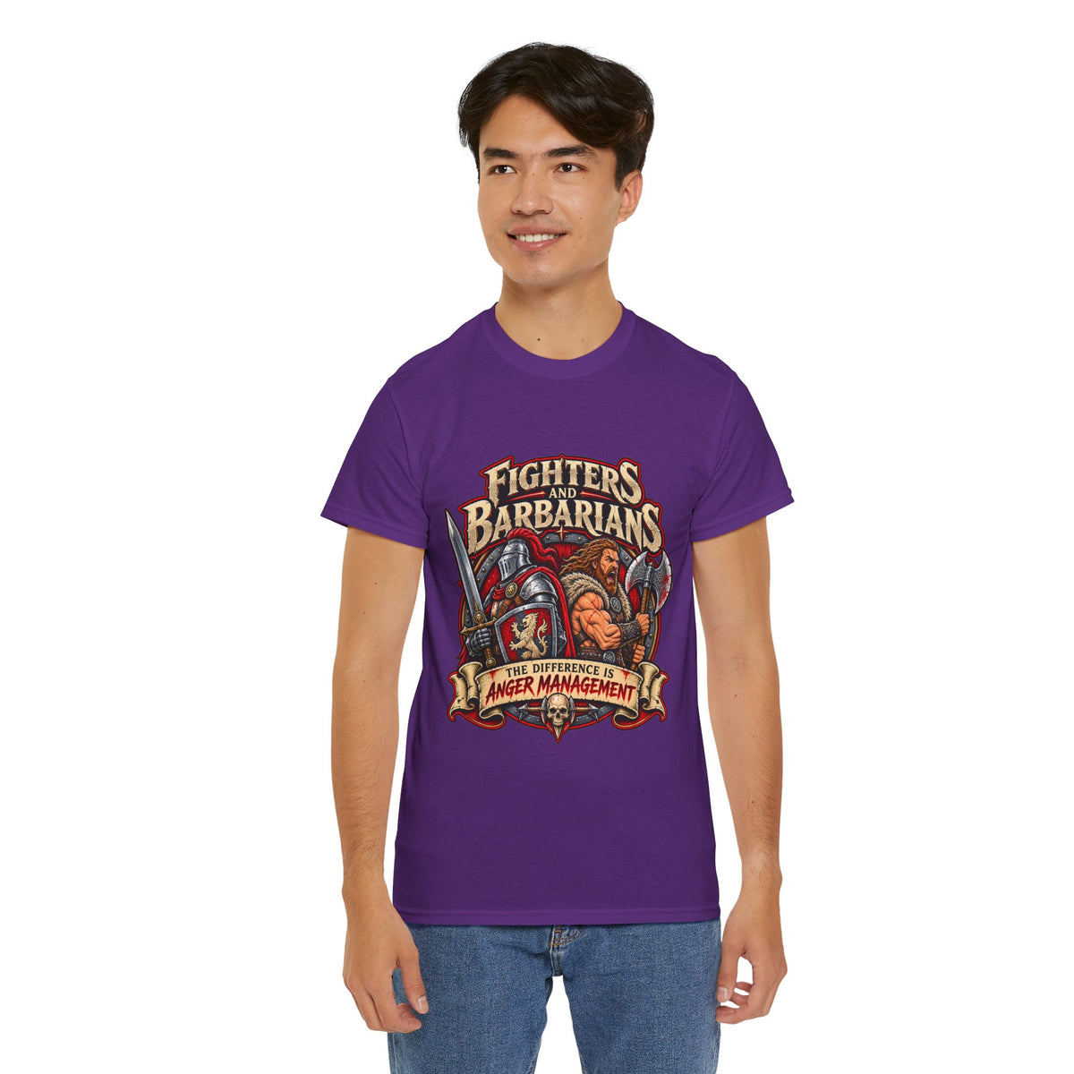 Fighters & Barbarians RPG Tee | The Difference Is Anger Management