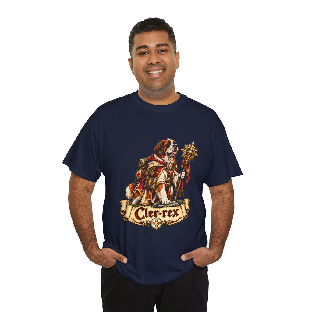 Cler Rex Dog T Shirt Funny Cleric Fantasy Tee