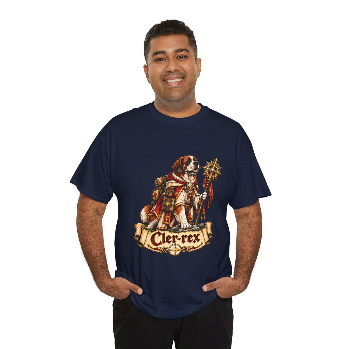 Cler Rex Dog T Shirt Funny Cleric Fantasy Tee