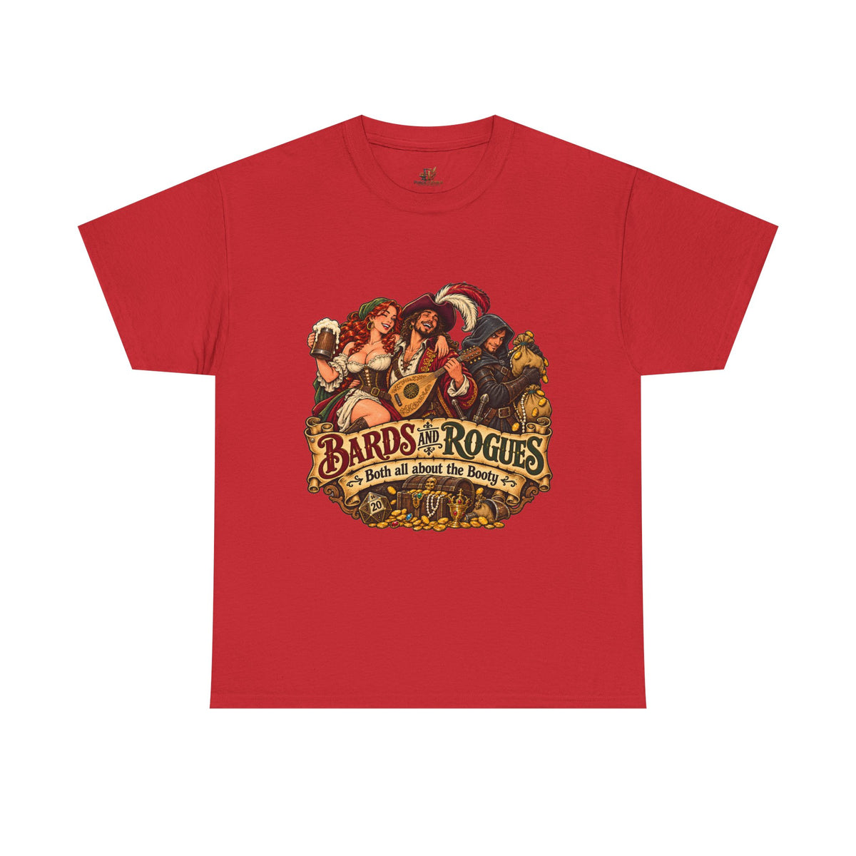 Bards & Rogues Fantasy RPG T-Shirt — "Bards & Rogues: It's All About the Booty"