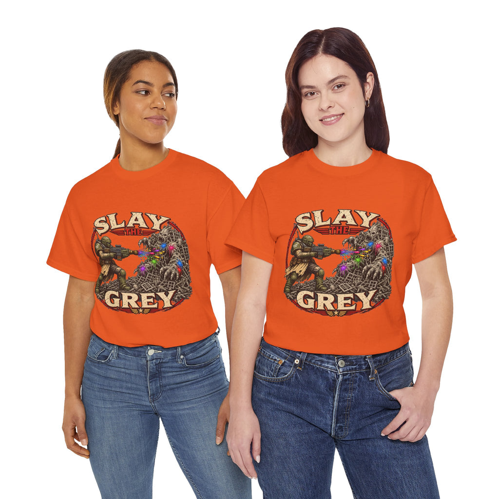 Slay the Grey Sci-Fi Miniature Painting T-Shirt | Hobbyist Tee