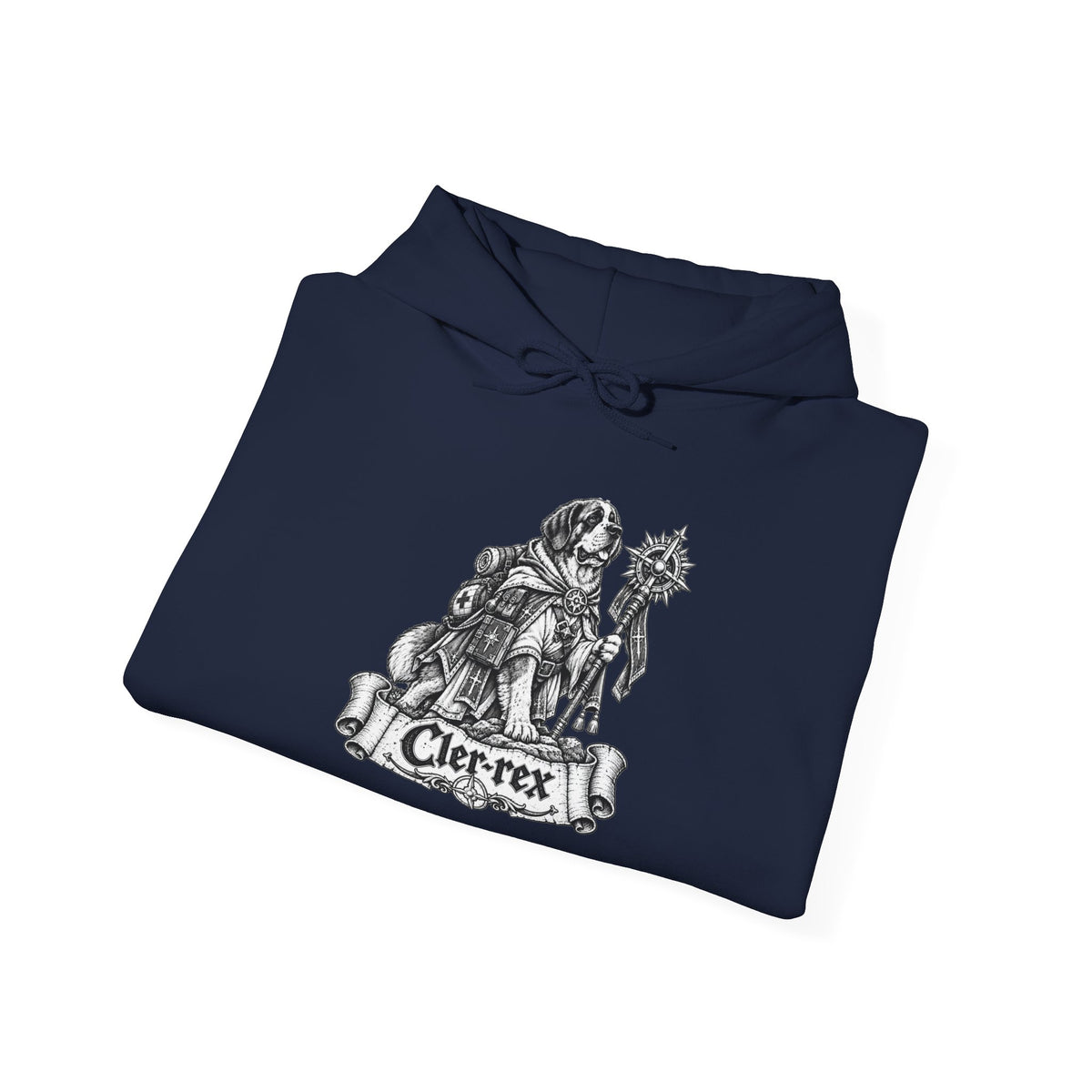 Cler-Rex Dog Hoodie – Cleric Fantasy RPG Pullover