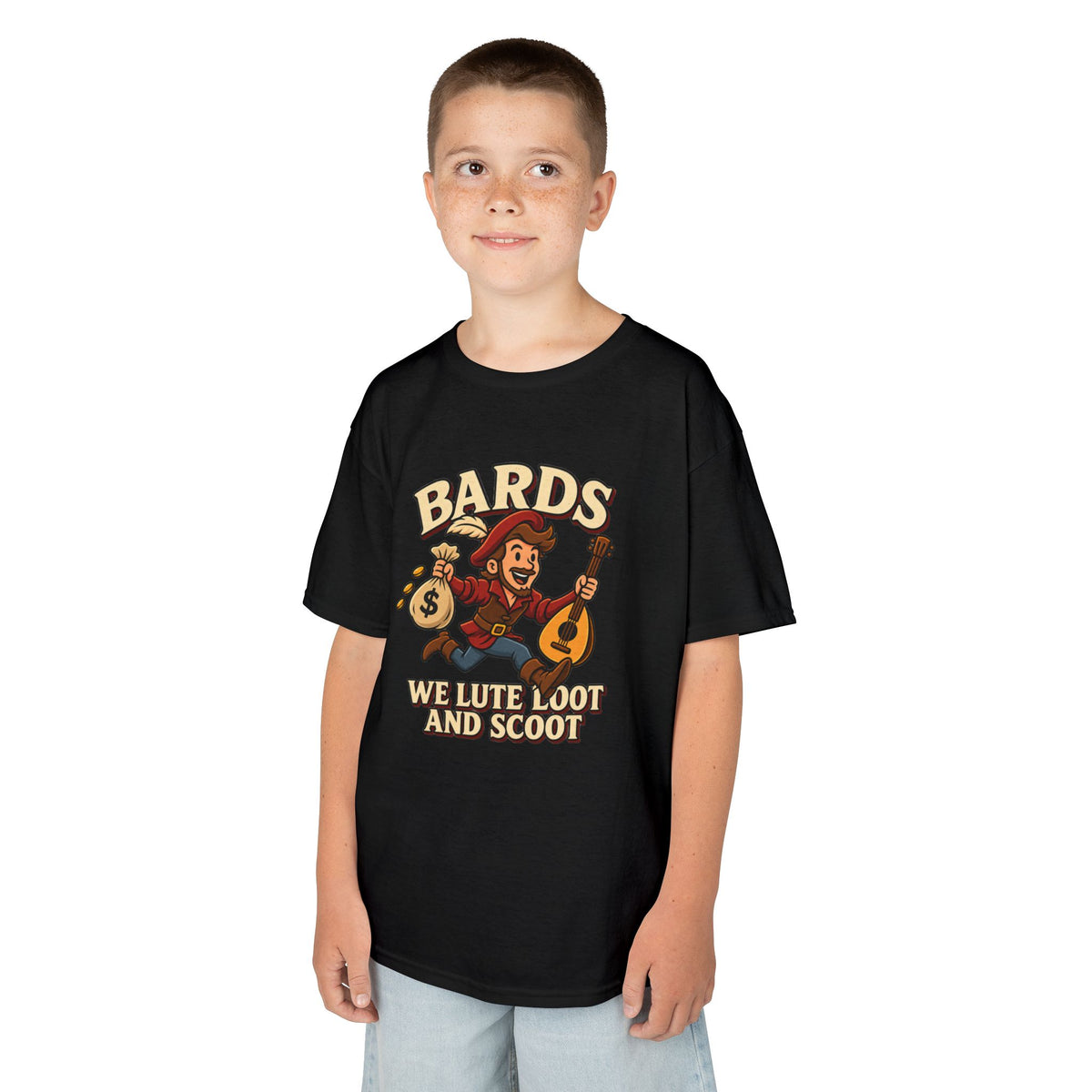 Kids Bard T-Shirt | Lute, Loot & Scoot Fantasy Music Tee