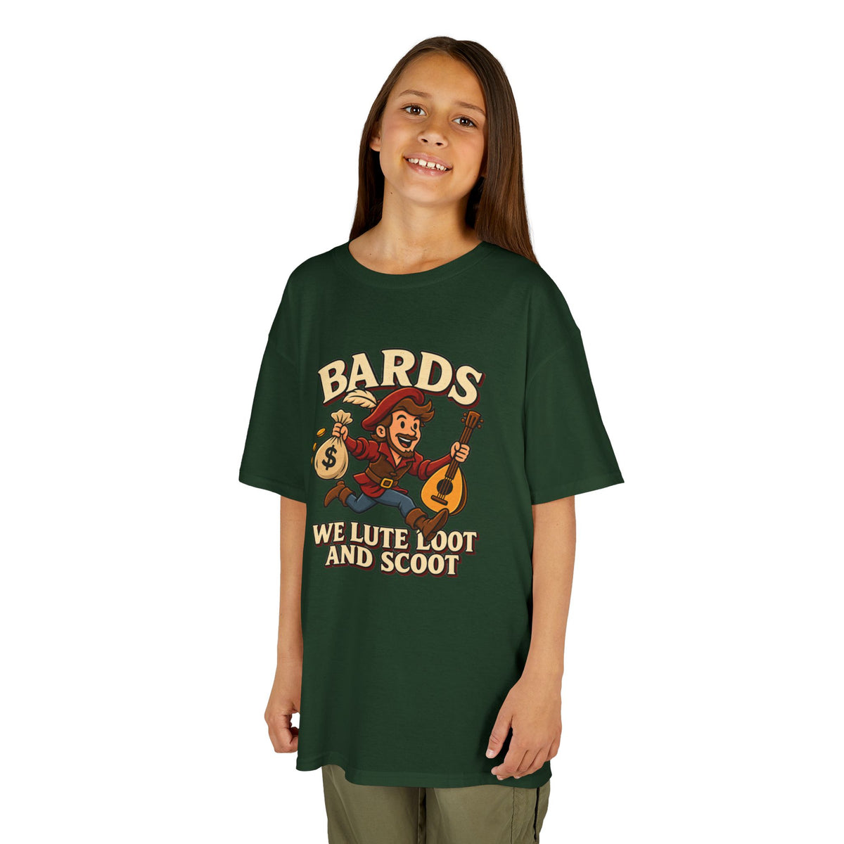 Kids Bard T-Shirt | Lute, Loot & Scoot Fantasy Music Tee