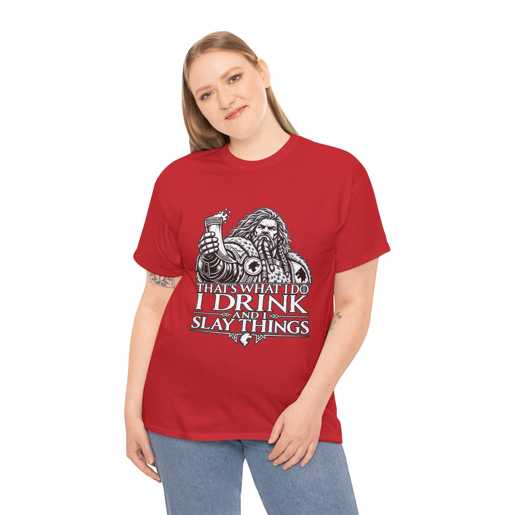 I Drink, I Slay Things Shirt – Space Wolf Humor & Tabletop Gaming Tee