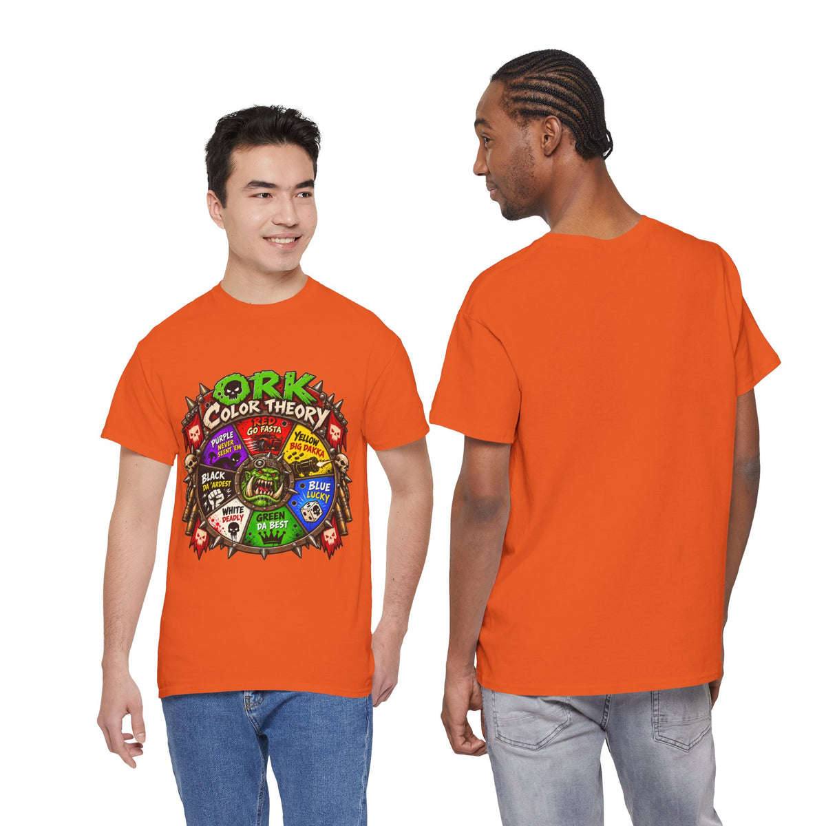 Green-Skin Color Theory T-Shirt – Funny Tabletop Wargaming Tee | Ork Fantasy Sci-Fi Gamer Shirt