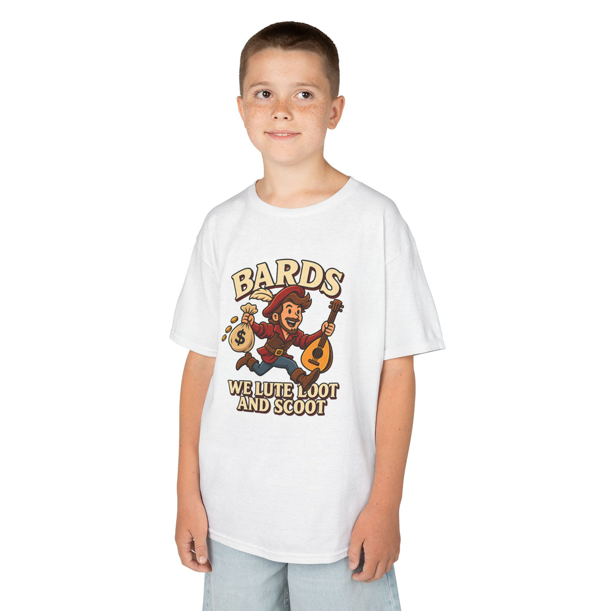 Kids Bard T-Shirt | Lute, Loot & Scoot Fantasy Music Tee