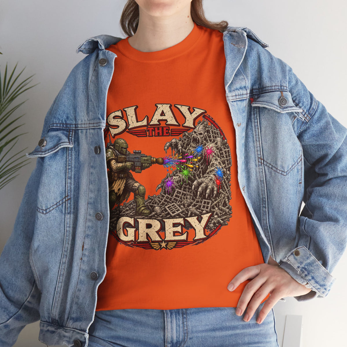 Slay the Grey Sci-Fi Miniature Painting T-Shirt | Hobbyist Tee