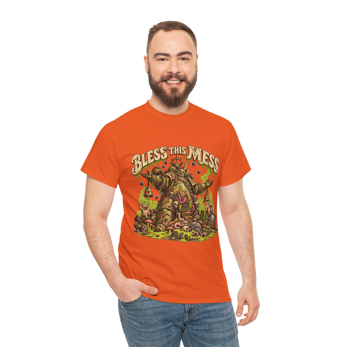 Bless This Mess Grimdark Warrior T-Shirt | Funny Fantasy Wargaming Tee