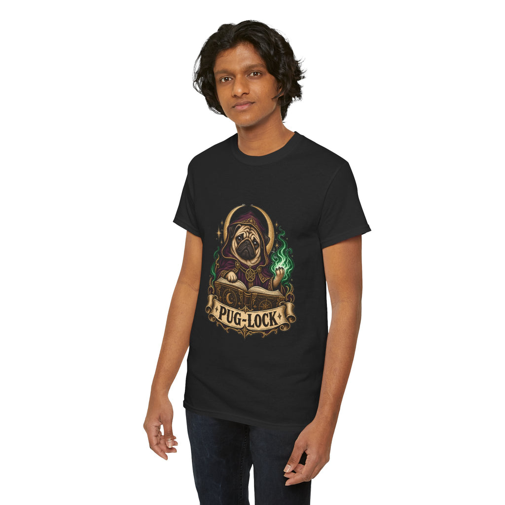 Pug-lock Dog Shirt – Warlock Fantasy RPG Tee