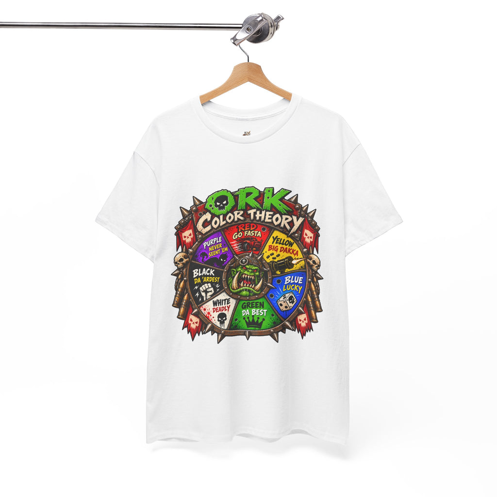 Green-Skin Color Theory T-Shirt – Funny Tabletop Wargaming Tee | Ork Fantasy Sci-Fi Gamer Shirt
