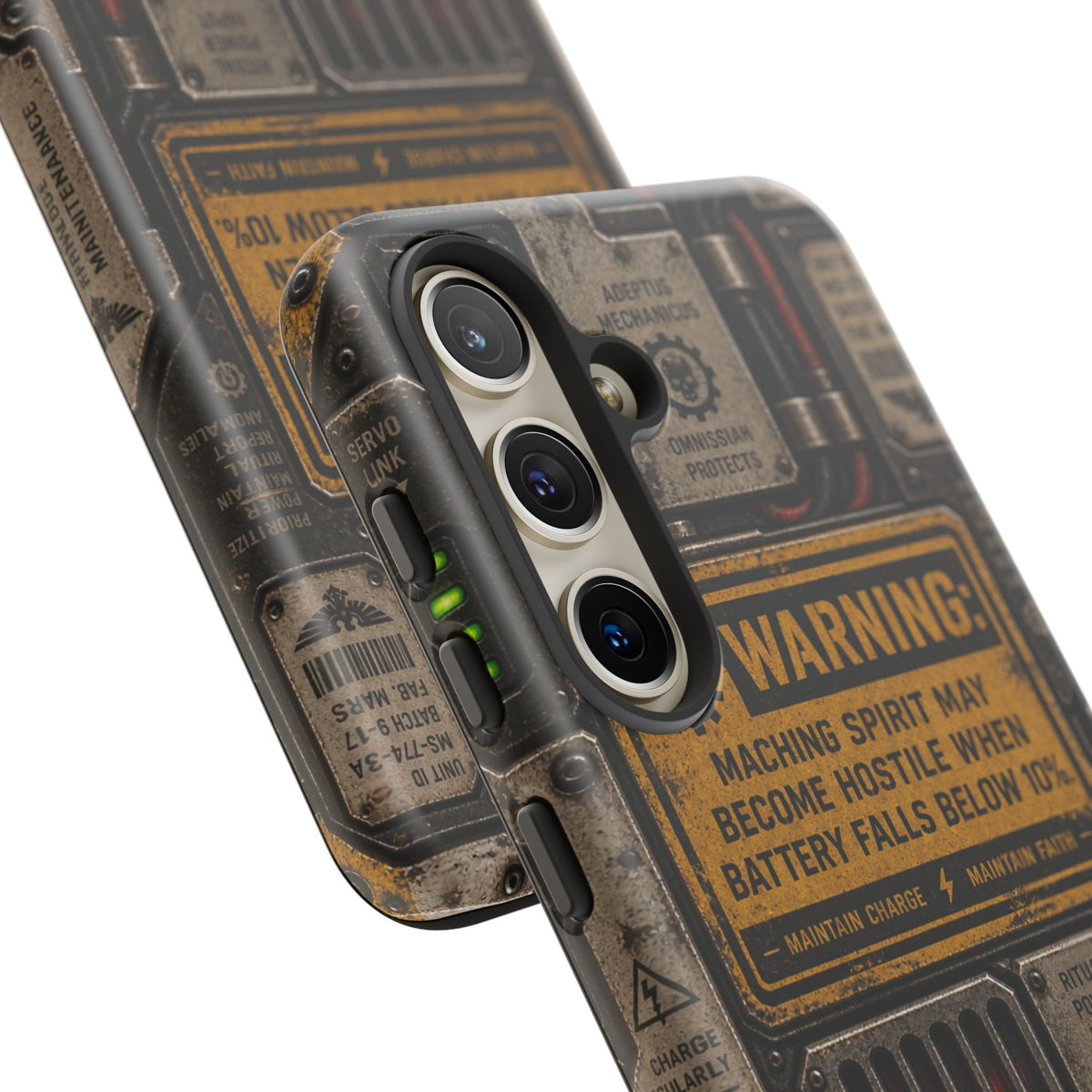 Machine Spirit Warning Phone Case | Grimdark Sci-Fi Design
