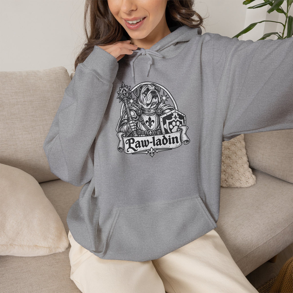 Paw-ladin Dog Hoodie – Paladin Fantasy RPG Pullover