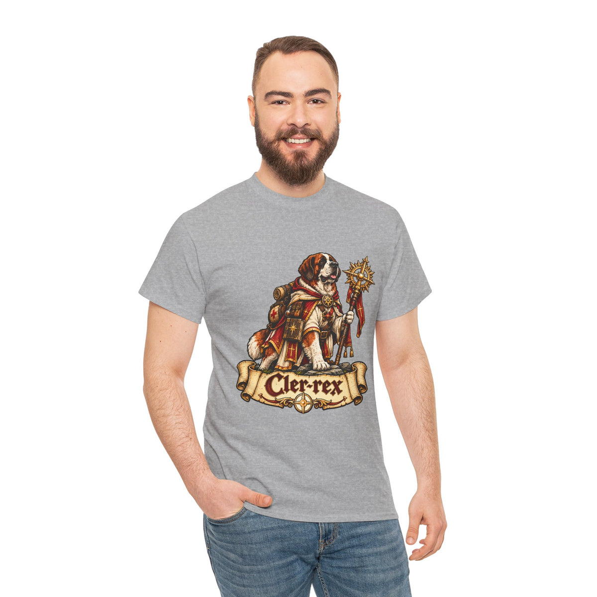 Cler Rex Dog T Shirt Funny Cleric Fantasy Tee