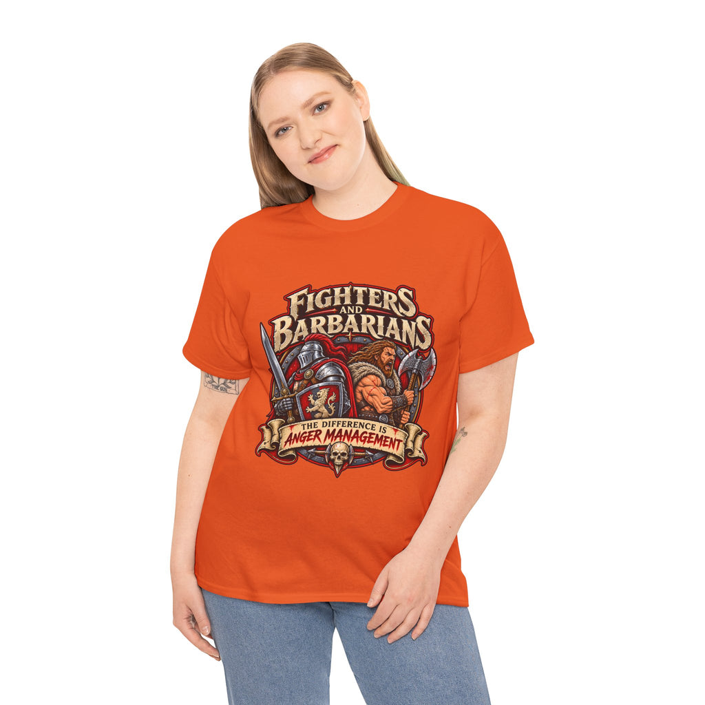 Fighters & Barbarians RPG Tee | The Difference Is Anger Management