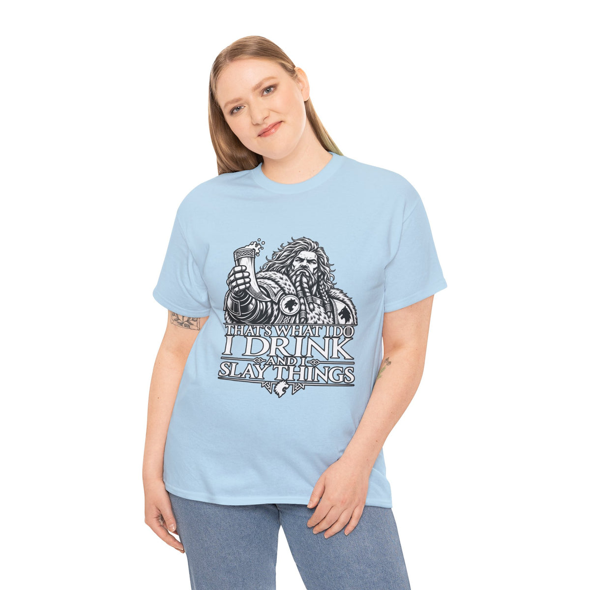 I Drink, I Slay Things Shirt – Space Wolf Humor & Tabletop Gaming Tee