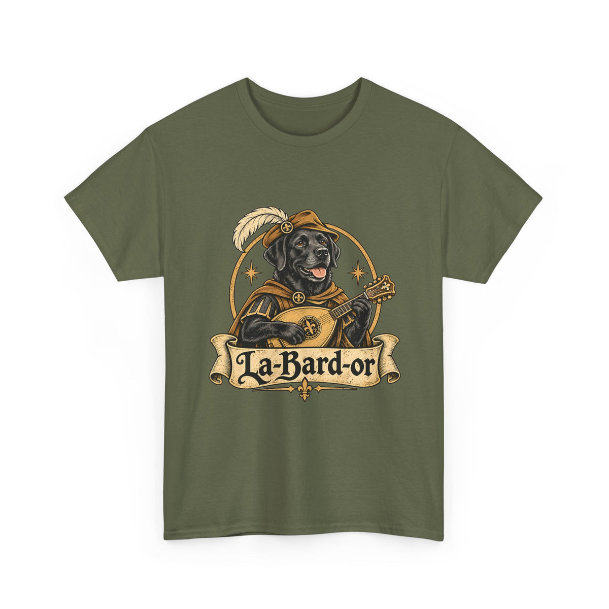 La-Bard-or Labrador Bard T-Shirt | Funny Fantasy Dog Tee