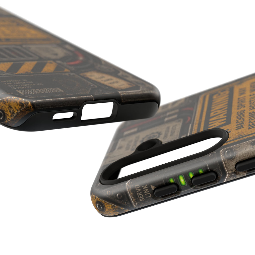 Machine Spirit Warning Phone Case | Grimdark Sci-Fi Design