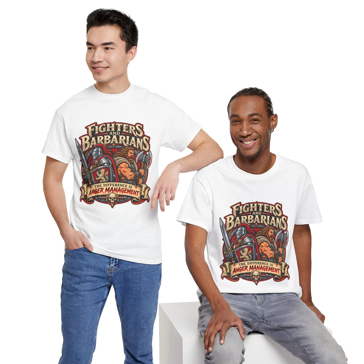 Fighters & Barbarians RPG Tee | The Difference Is Anger Management