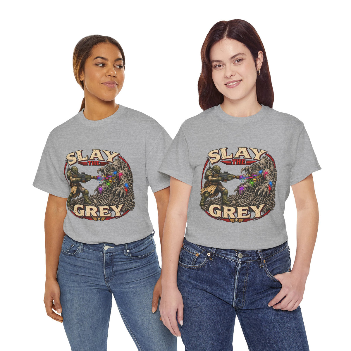 Slay the Grey Sci-Fi Miniature Painting T-Shirt | Hobbyist Tee