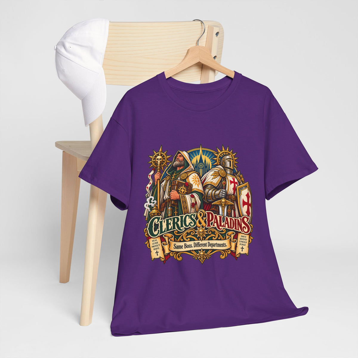 Clerics & Paladins RPG Tee | Same Boss, Different Departments