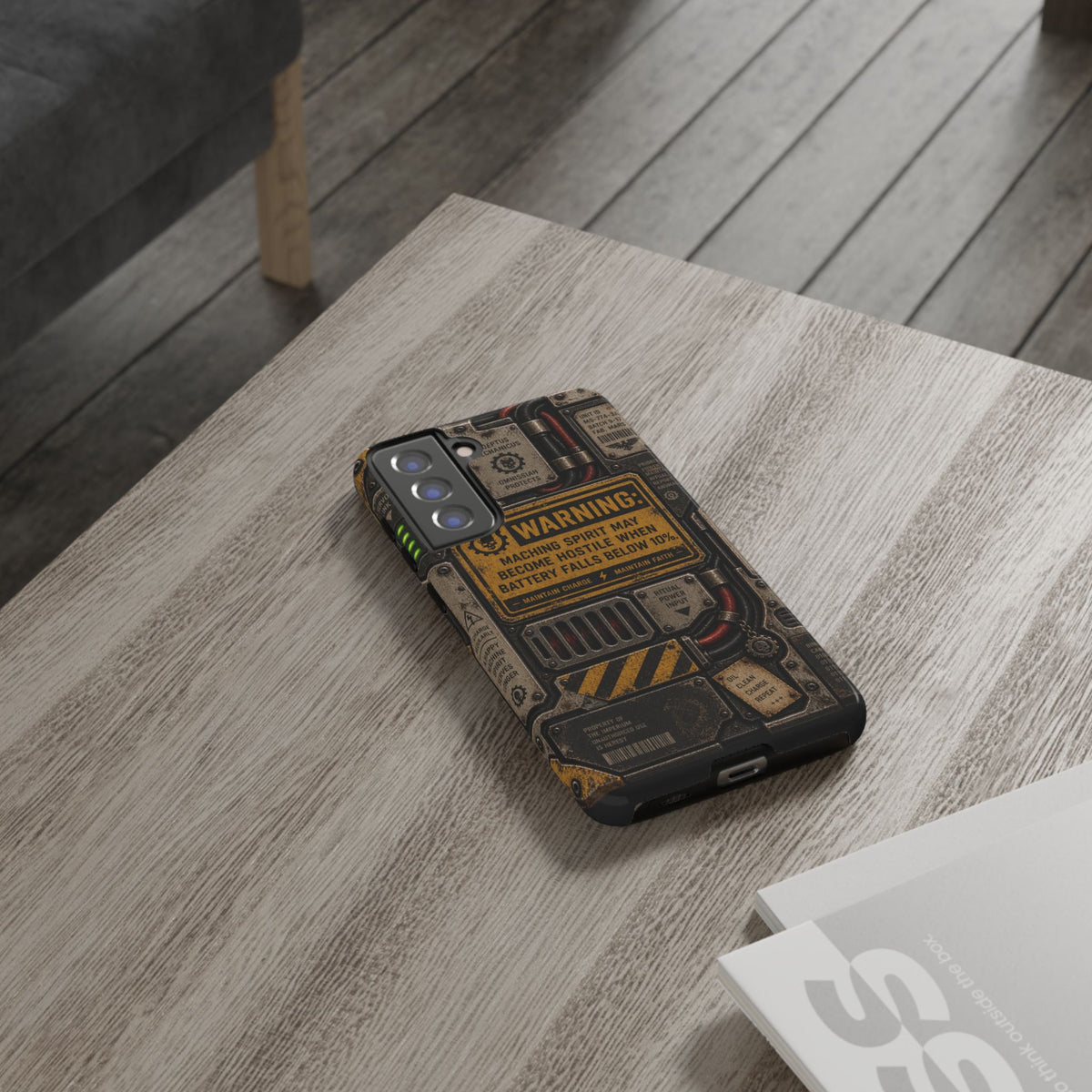 Machine Spirit Warning Phone Case | Grimdark Sci-Fi Design