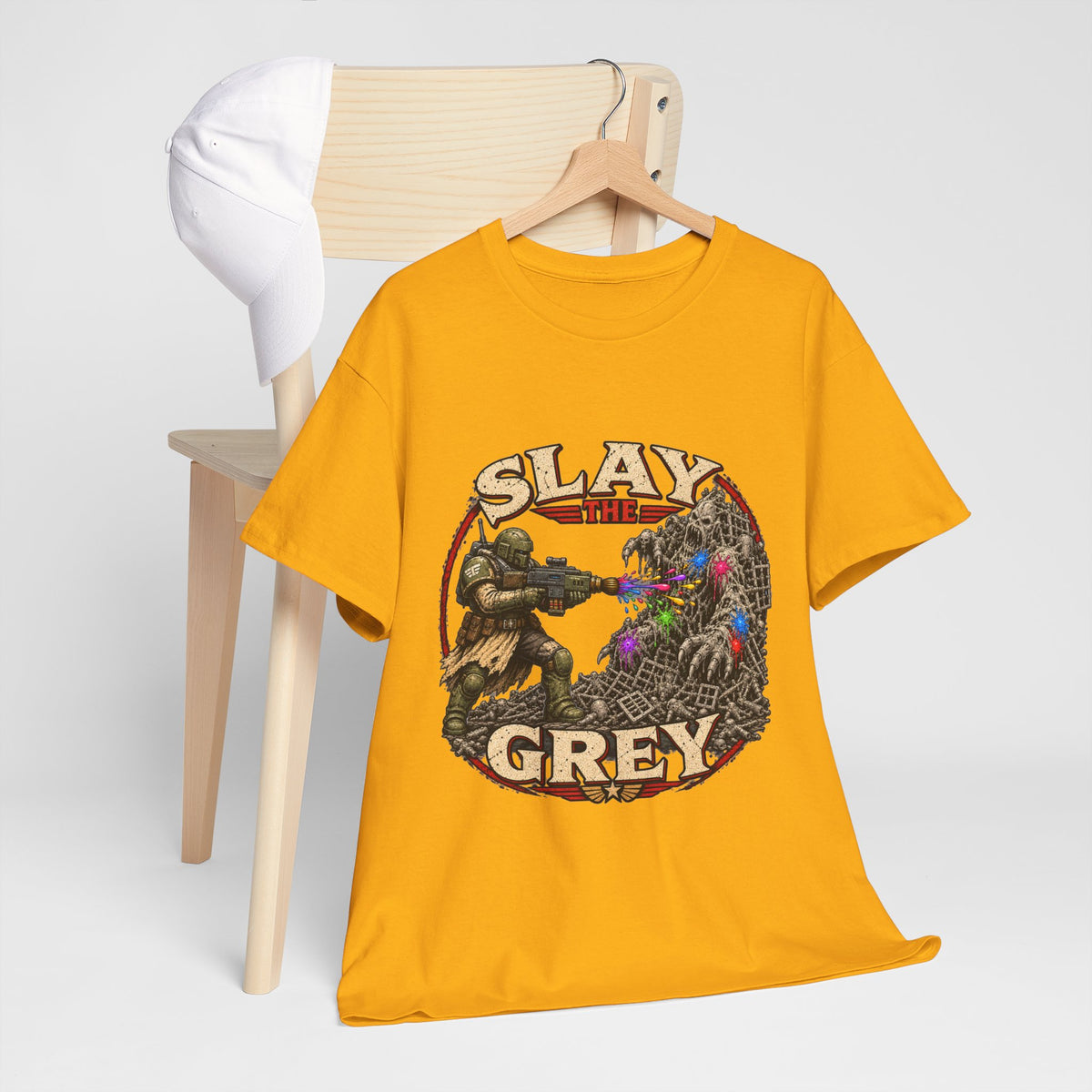 Slay the Grey Sci-Fi Miniature Painting T-Shirt | Hobbyist Tee