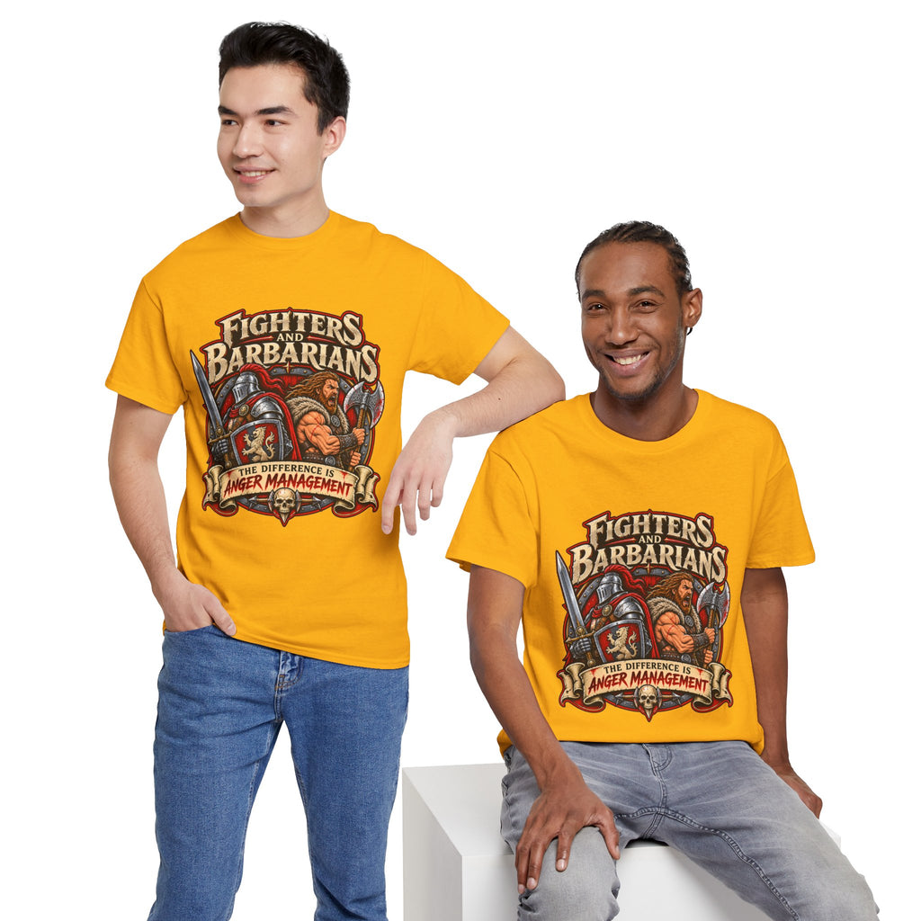 Fighters & Barbarians RPG Tee | The Difference Is Anger Management