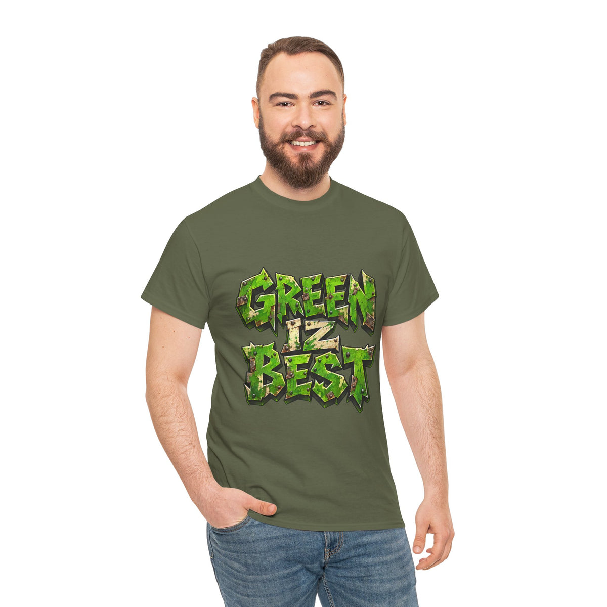 Green Iz Best Graphic T-Shirt