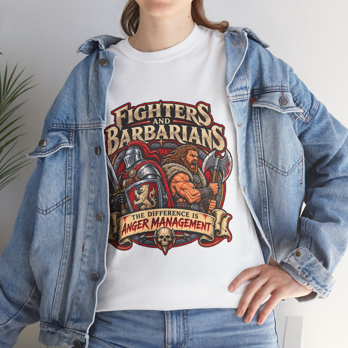 Fighters & Barbarians RPG Tee | The Difference Is Anger Management