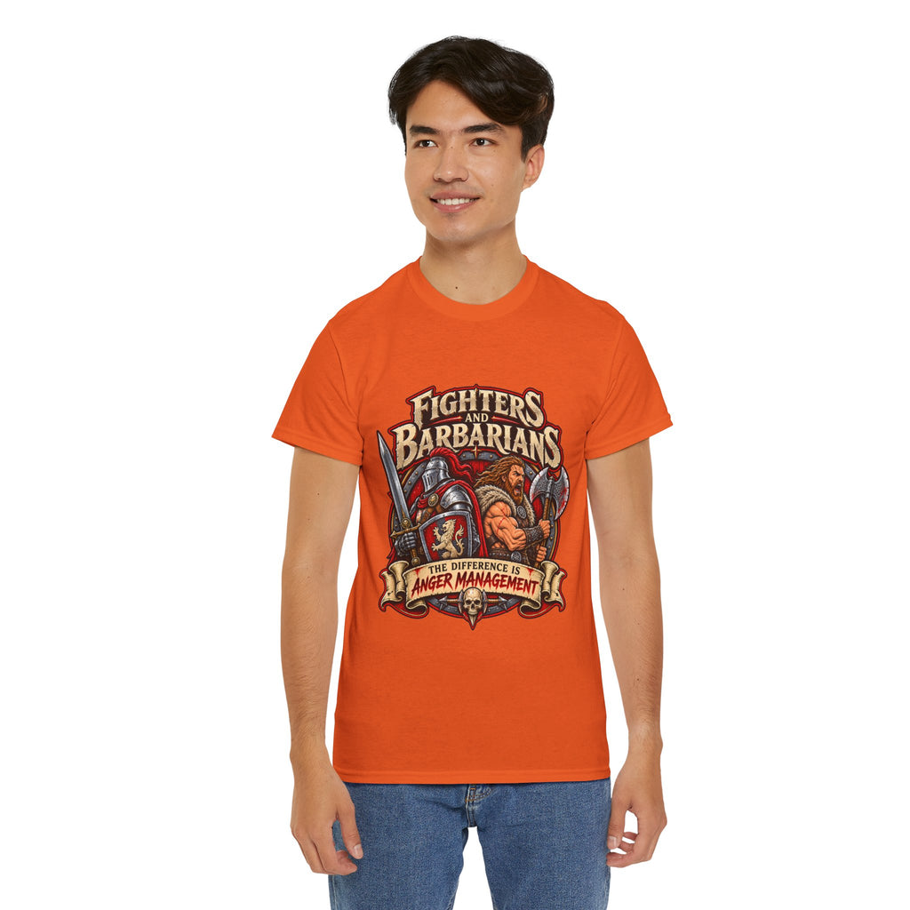 Fighters & Barbarians RPG Tee | The Difference Is Anger Management