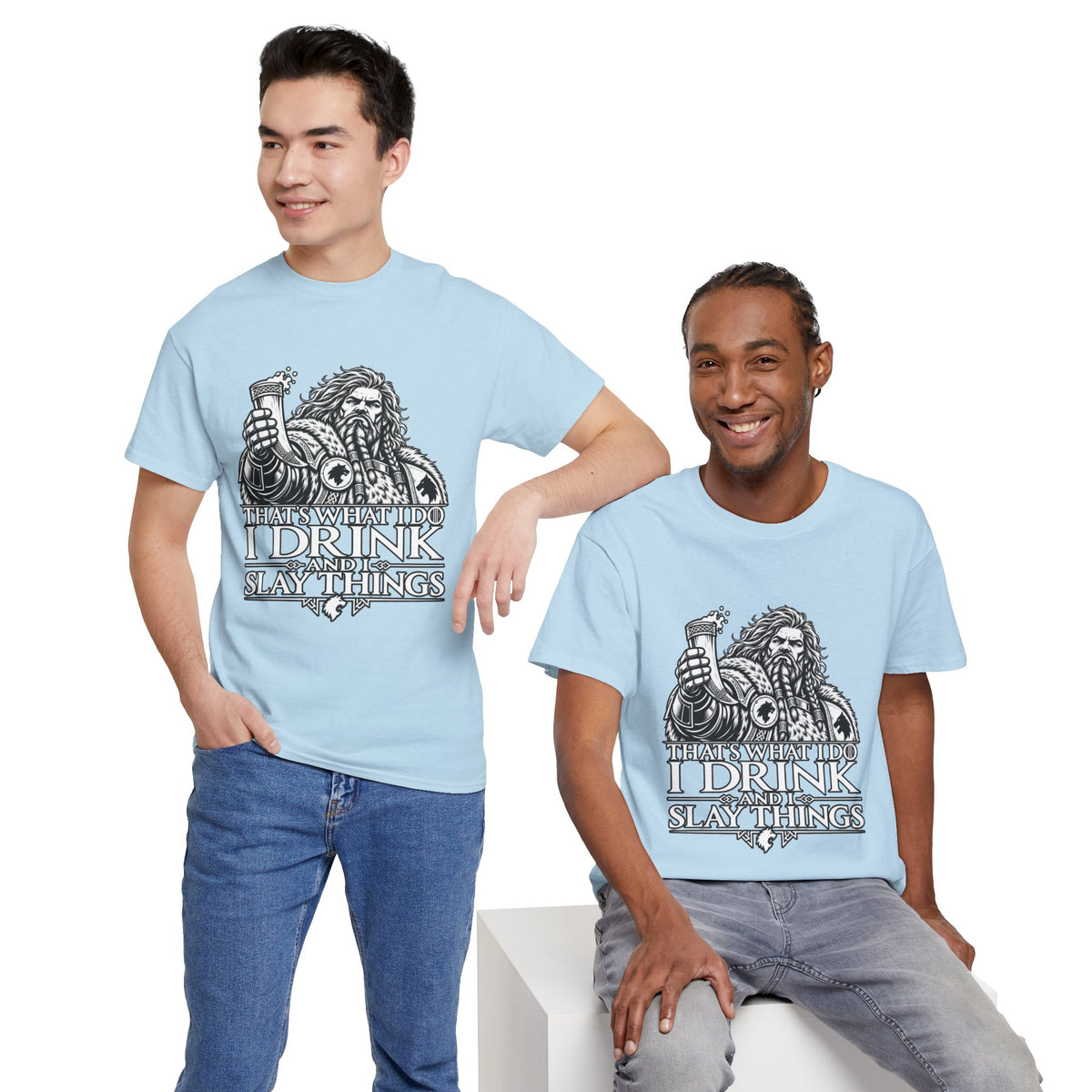 I Drink, I Slay Things Shirt – Space Wolf Humor & Tabletop Gaming Tee