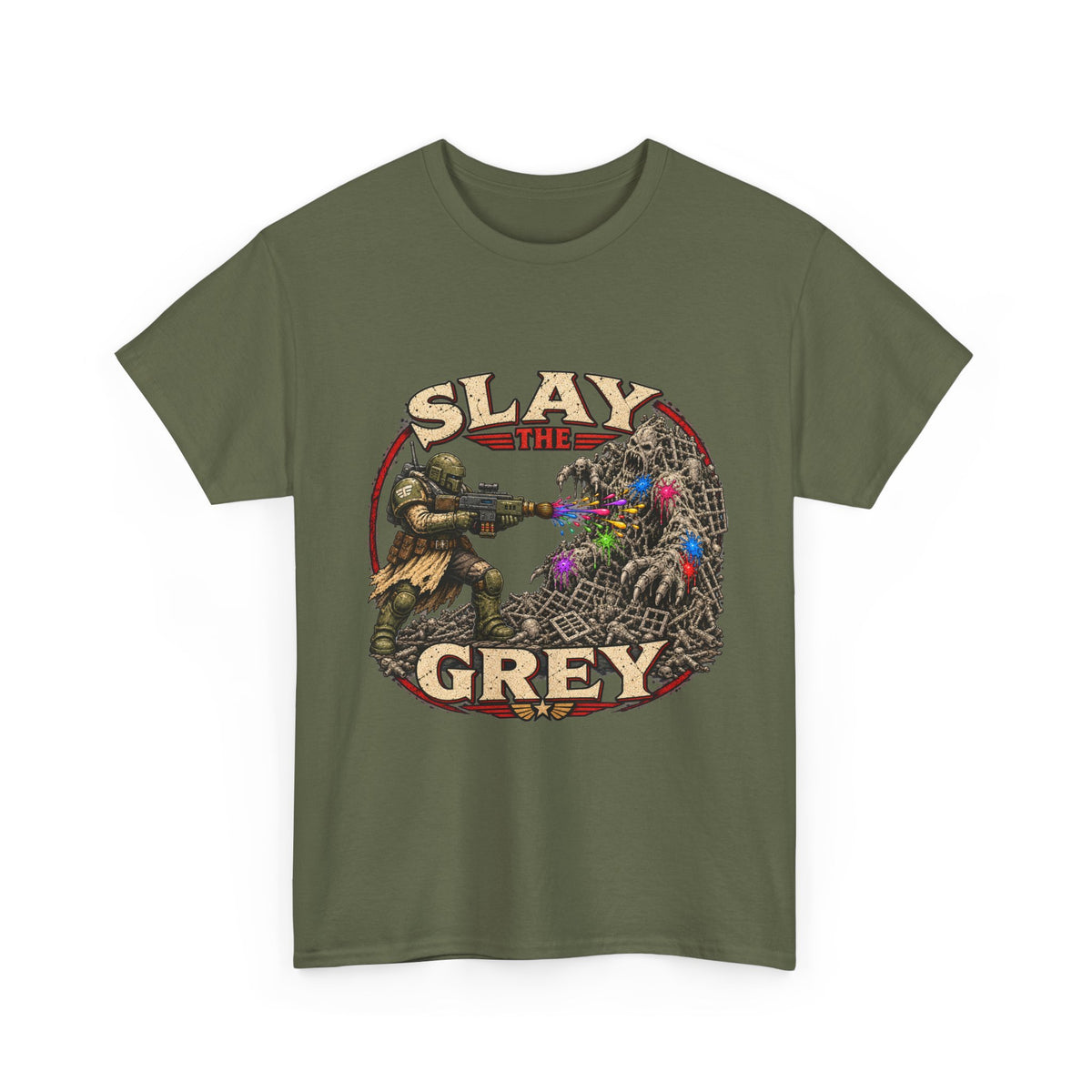 Slay the Grey Sci-Fi Miniature Painting T-Shirt | Hobbyist Tee
