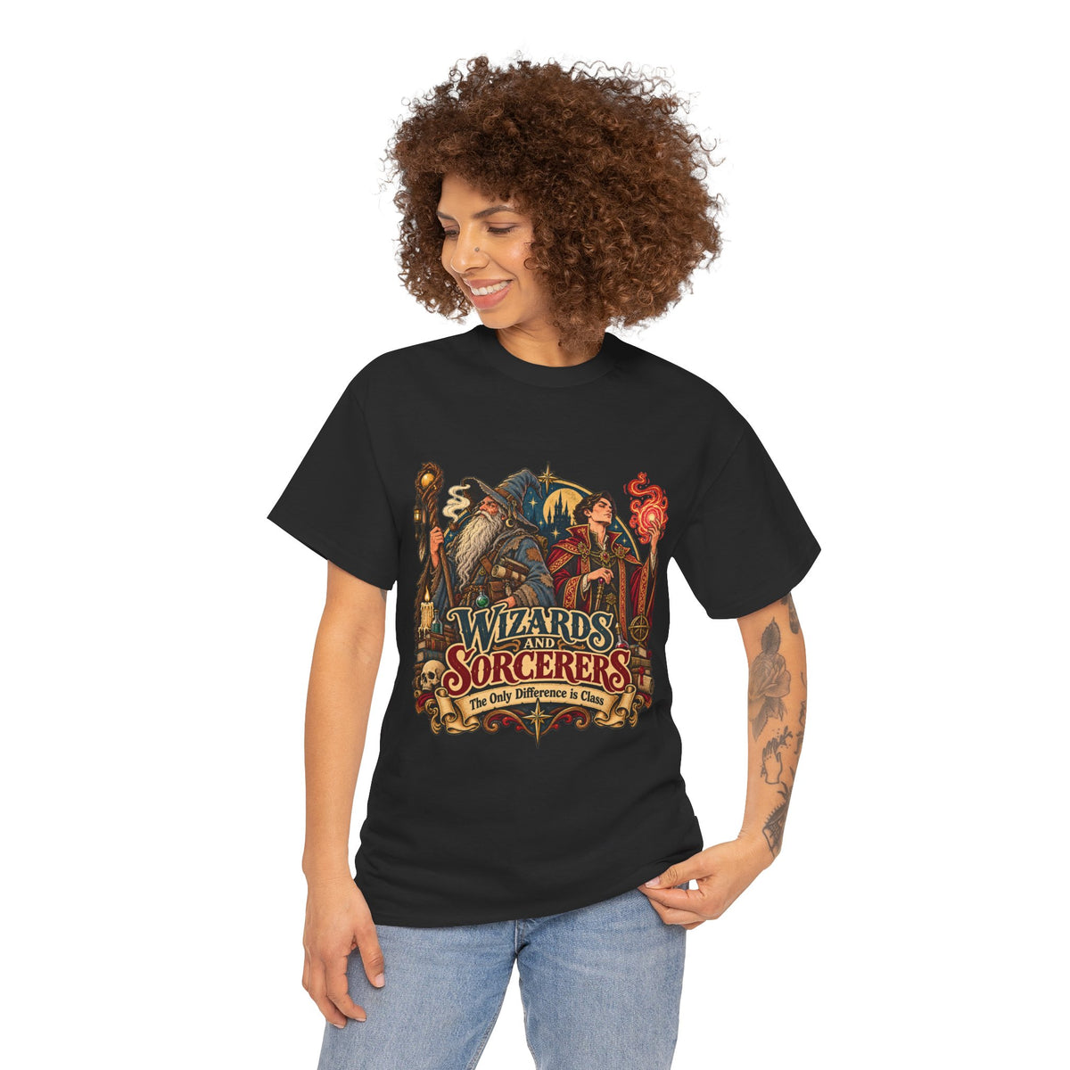 Wizards & Sorcerers RPG T-Shirt | The Only Difference Is Class