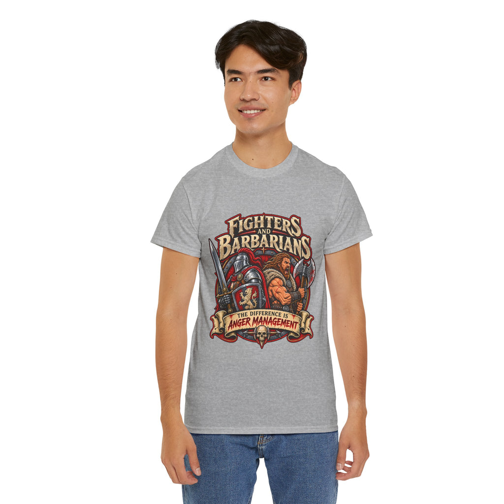 Fighters & Barbarians RPG Tee | The Difference Is Anger Management