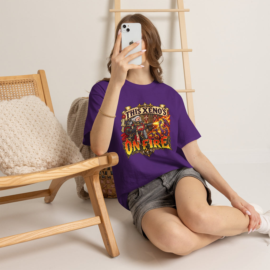 This Xeno’s on Fire Shirt – Sisters of Battle Music Parody Tee