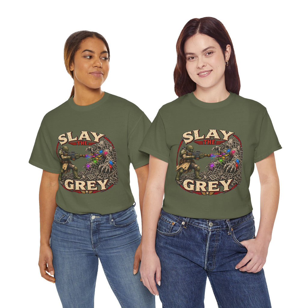 Slay the Grey Sci-Fi Miniature Painting T-Shirt | Hobbyist Tee